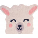 Tapis enfant lavable en machine ivoire Smile Like a Llama Lorena Canals