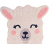 Tapis enfant lavable en machine ivoire Smile Like a Llama Lorena Canals