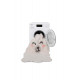 Tapis enfant lavable en machine ivoire Smile Like a Llama Lorena Canals