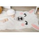 Tapis enfant lavable en machine ivoire Smile Like a Llama Lorena Canals