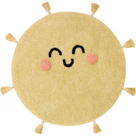 Tapis rond enfant jaune You're My Sunshine Lorena Canals