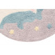 Tapis gris enfant lavable en machine rond Believe in Yourself Lorena Canals