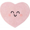 Tapis lavable en machine rose enfant Happy Heart Lorena Canals