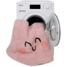 Tapis lavable en machine rose enfant Happy Heart Lorena Canals