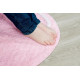 Tapis lavable en machine rose enfant Happy Heart Lorena Canals