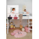 Tapis lavable en machine rose enfant Happy Heart Lorena Canals