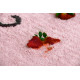 Tapis lavable en machine rose enfant Happy Heart Lorena Canals