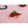 Tapis lavable en machine rose enfant Happy Heart Lorena Canals