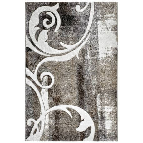 Tapis taupe moderne pour salon Gladys