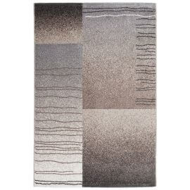 Tapis Deladeco aux velours fin pour salon taupe Roulotte