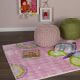 Tapis pour chambre de fille doux multicolore Butterfly