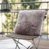 Coussin effet peau de mouton en acrylique shaggy Berenike