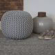 Pouf tricot en coton fait main Ulysse