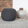 Pouf tricot en coton fait main Ulysse