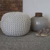 Pouf tricot en coton fait main Ulysse