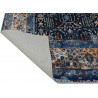 Tapis bleu vintage lavable en machine rayé Giovanni