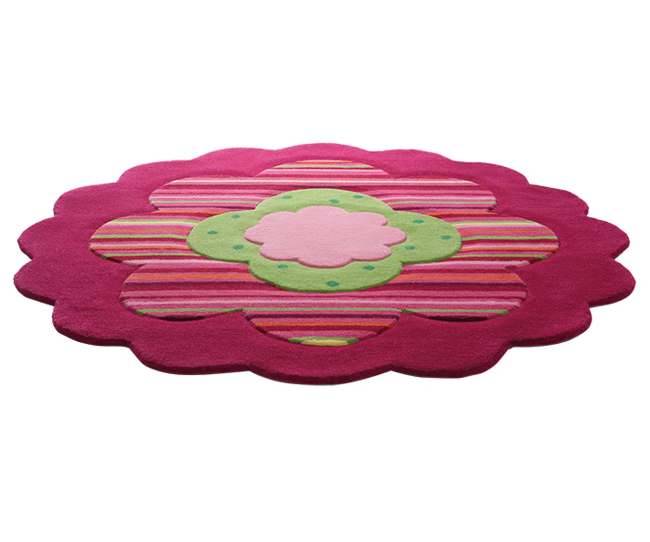 Tapis pour chambre de fille rose Flower Shapes par Esprit Home