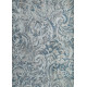 Tapis floral lavable en machine bleu jeans Latina