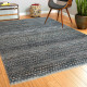 Tapis berbère avec franges bleu ethnique Coni