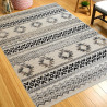 Tapis ivoire ethnique avec franges berbère Molfetta