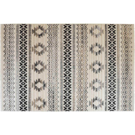 Tapis ivoire ethnique avec franges berbère Molfetta