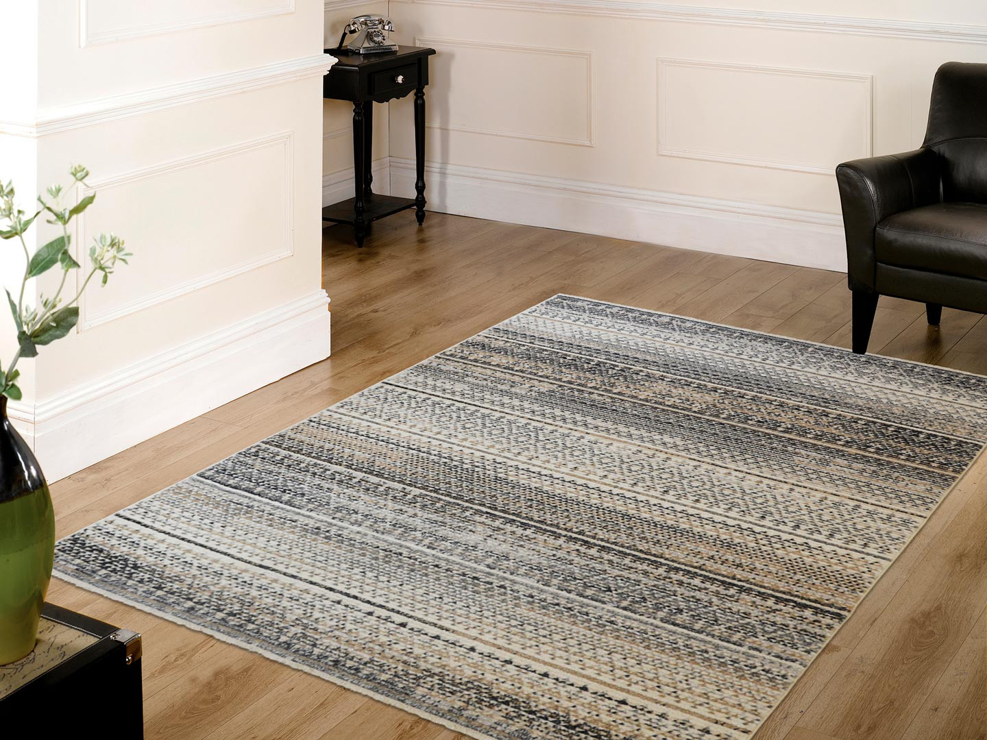 Tapis salon elegant 04 gris 200x200 carre oeko tex® en