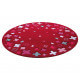 Tapis rond pour enfant rouge Bloom Field par Esprit Home