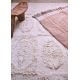 Tapis rectangle en laine ethnique lavable en machine crème Bahari