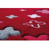 Tapis rond pour enfant rouge Bloom Field par Esprit Home