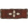 Tapis en laine marron ethnique lavable en machine Bracelet