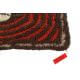 Tapis en laine marron ethnique lavable en machine Bracelet