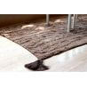 Tapis marron enfant lavable en machine en coton Pine Tree