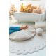 Tapis oval enfant lavable en machine en coton Pinecone