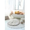 Tapis oval enfant lavable en machine en coton Pinecone