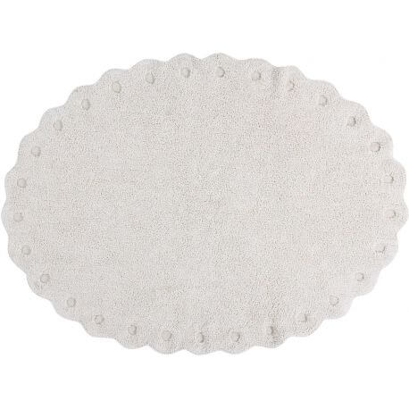 Tapis oval enfant lavable en machine en coton Pinecone