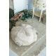 Pouf crème enfant en coton Mossy Rock