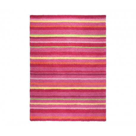 Tapis doux pour enfant rose Funny Stripes par Esprit Home