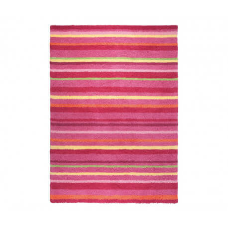 Tapis doux pour enfant rose Funny Stripes par Esprit Home