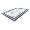 Tapis argenté contemporain avec franges lavable en machine Ronneby