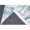 Tapis contemporain lavable en machine argenté avec franges Sala