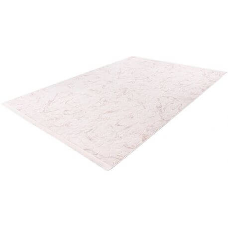 Tapis marbré avec franges design lavable en machine Braganca