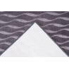 Tapis lavable en machine contemporain avec franges Branco