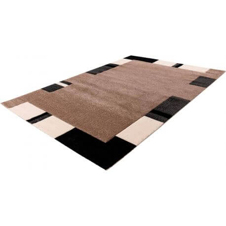 Tapis contemporain à mèches courtes rectangle Skanor