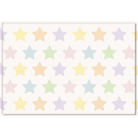 Tapis de jeu enfant multicolore lavable en machine Stars