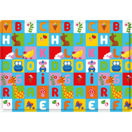 Tapis de jeu multicolore lavable en machine enfant Animal Pary