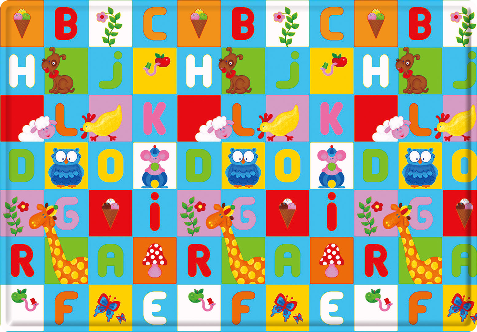Tapis de jeu multicolore enfant Animal Pary