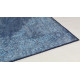 Tapis vintage plat en polyester rayé rectangle Shirak