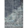 Tapis vintage plat en polyester rayé rectangle Shirak