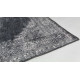 Tapis vintage plat en polyester rayé rectangle Shirak