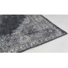 Tapis vintage plat en polyester rayé rectangle Shirak